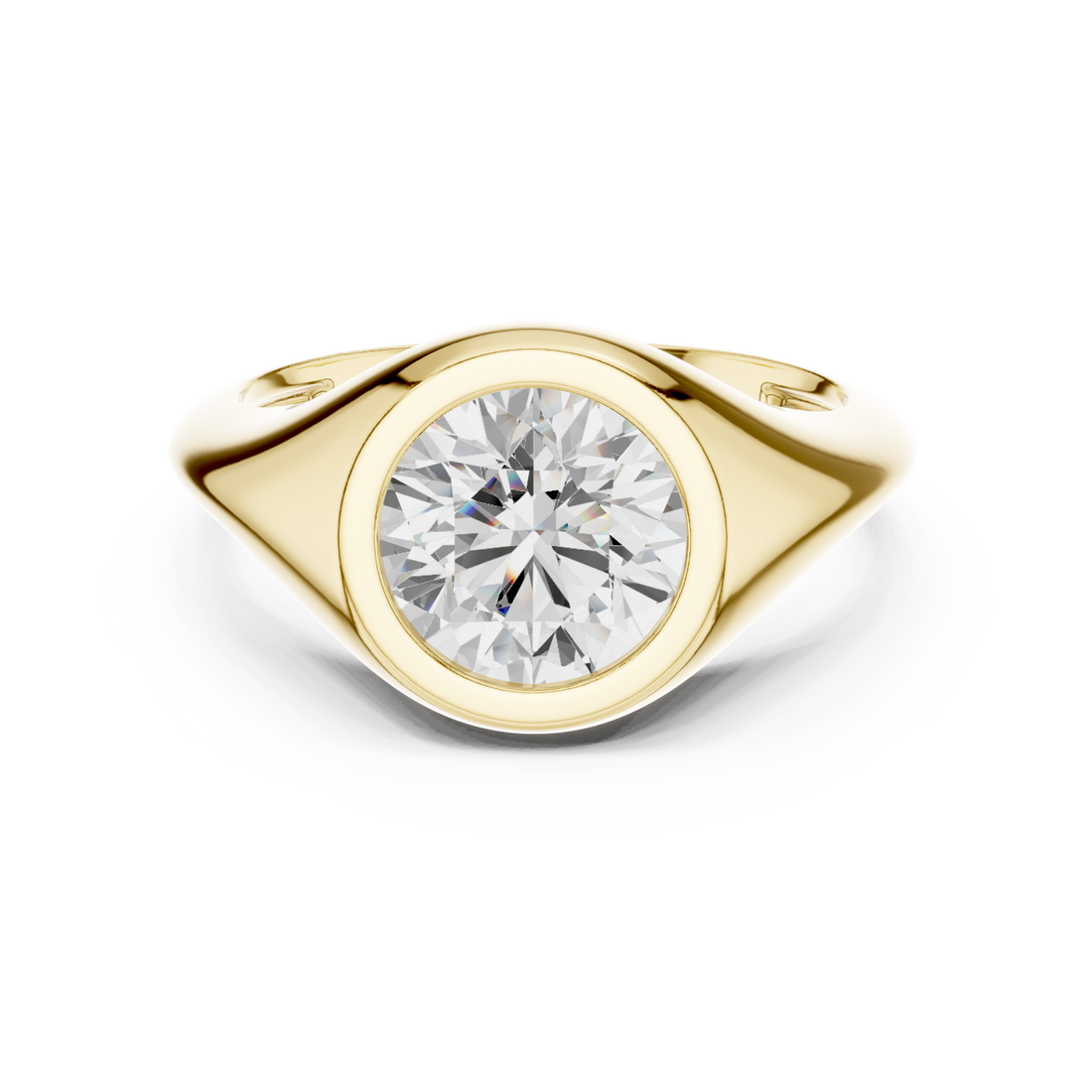 Gold Celeste Silhouette Ring Right View