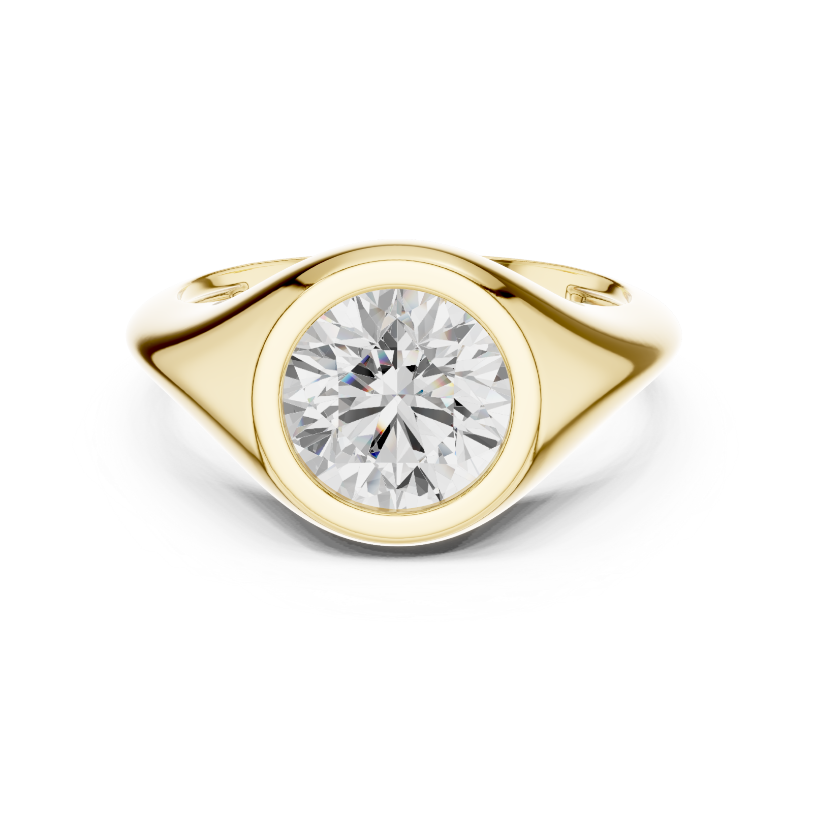  Gold Celeste Silhouette Ring Front View