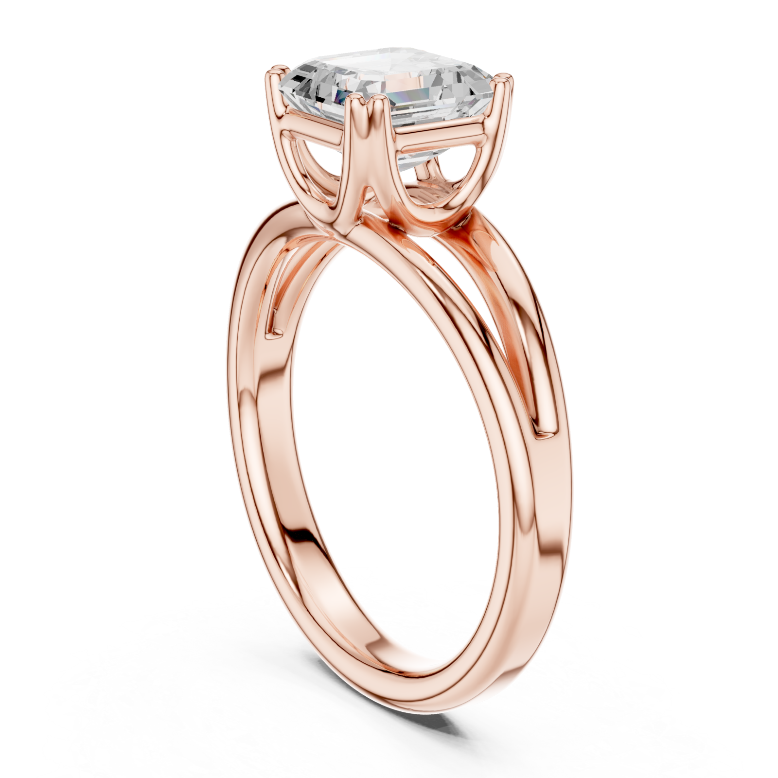  Rose Gold Heirloom Promise Solitaire Ring Left View