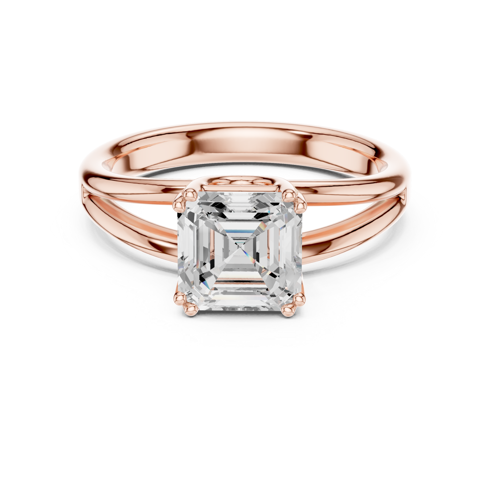  Rose Gold Heirloom Promise Solitaire Ring Front View