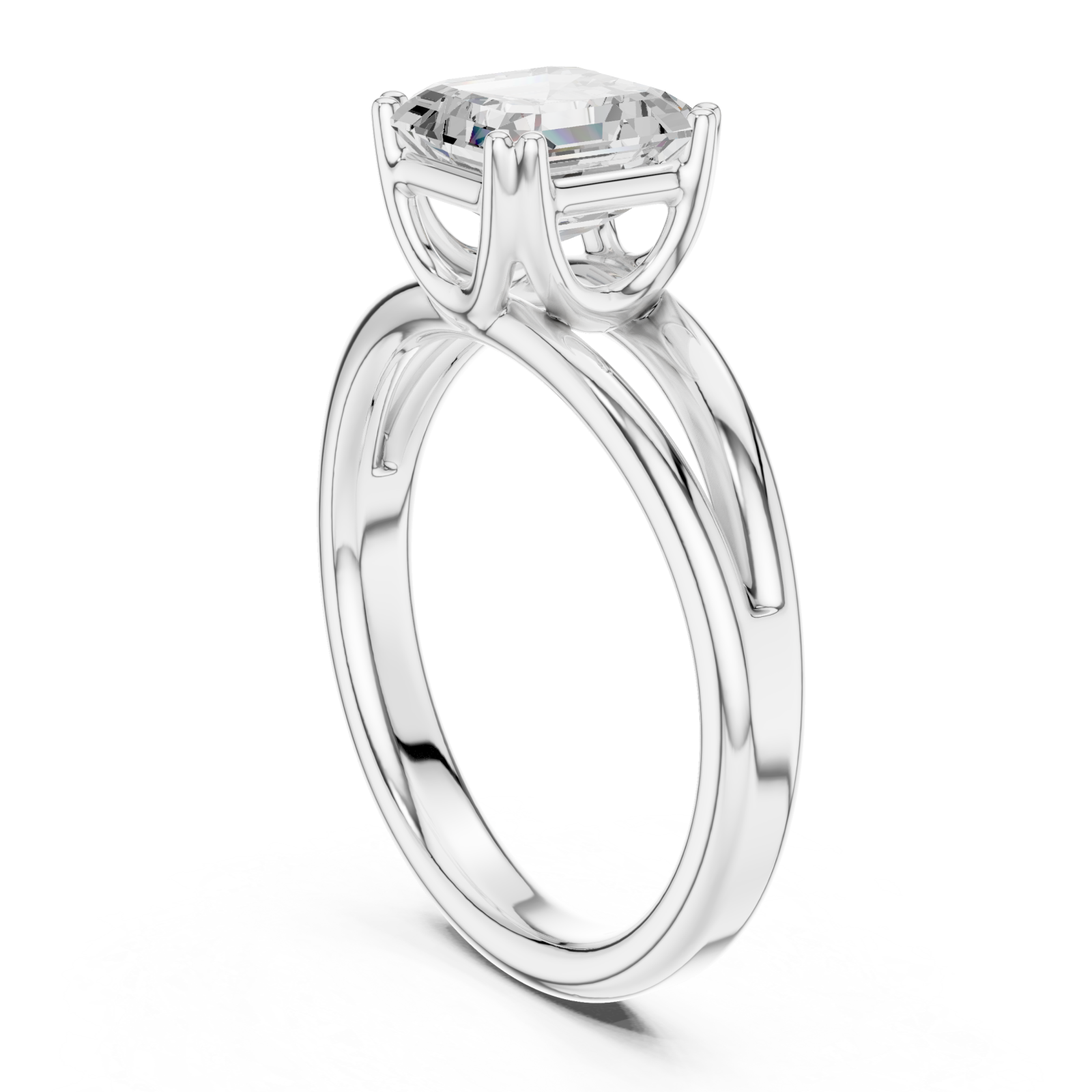  White Gold Heirloom Promise Solitaire Ring Left View
