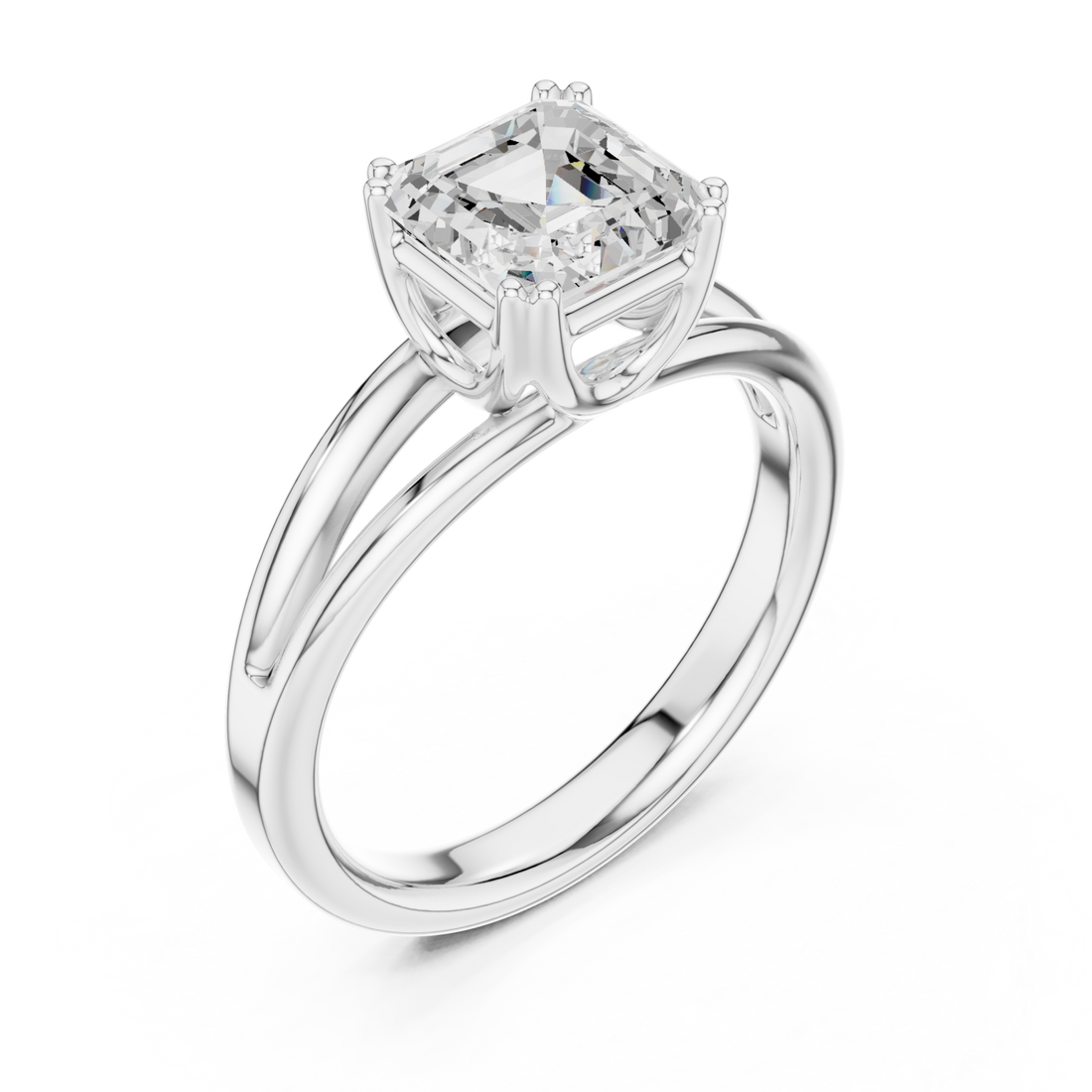  White Gold Heirloom Promise Solitaire Ring Right View