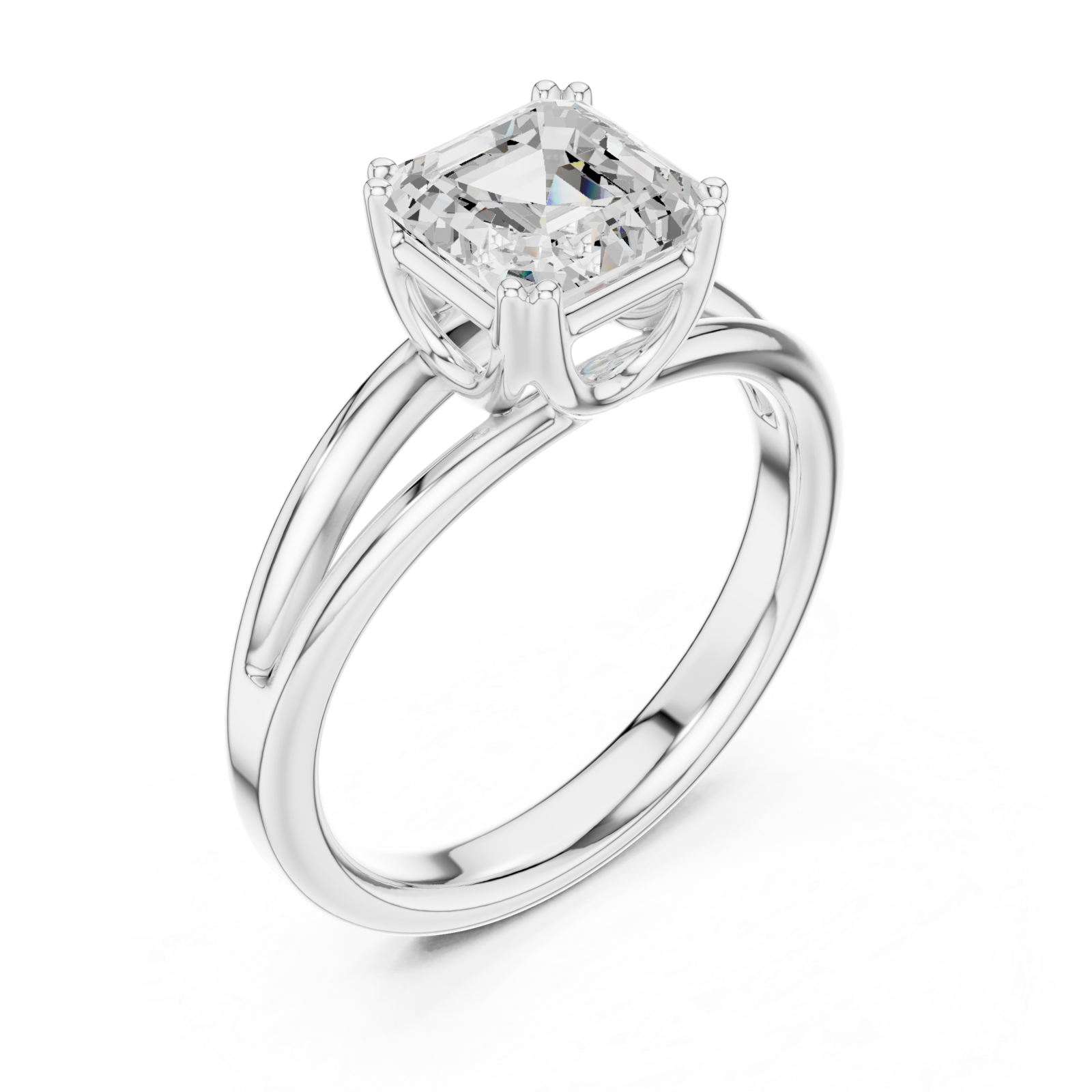  White Gold Heirloom Promise Solitaire Ring Right View