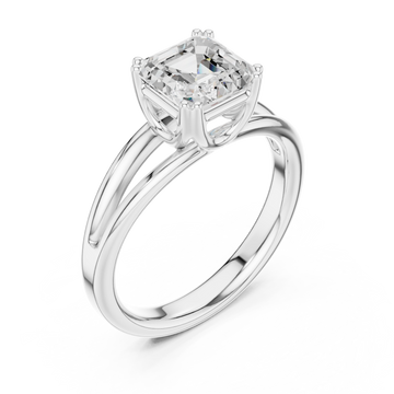  White Gold Heirloom Promise Solitaire Ring Right View