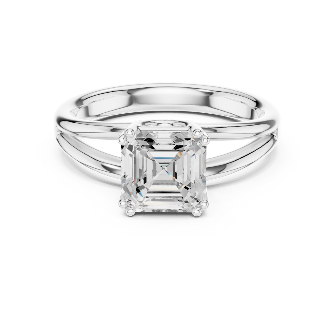  White Gold Heirloom Promise Solitaire Ring Right View