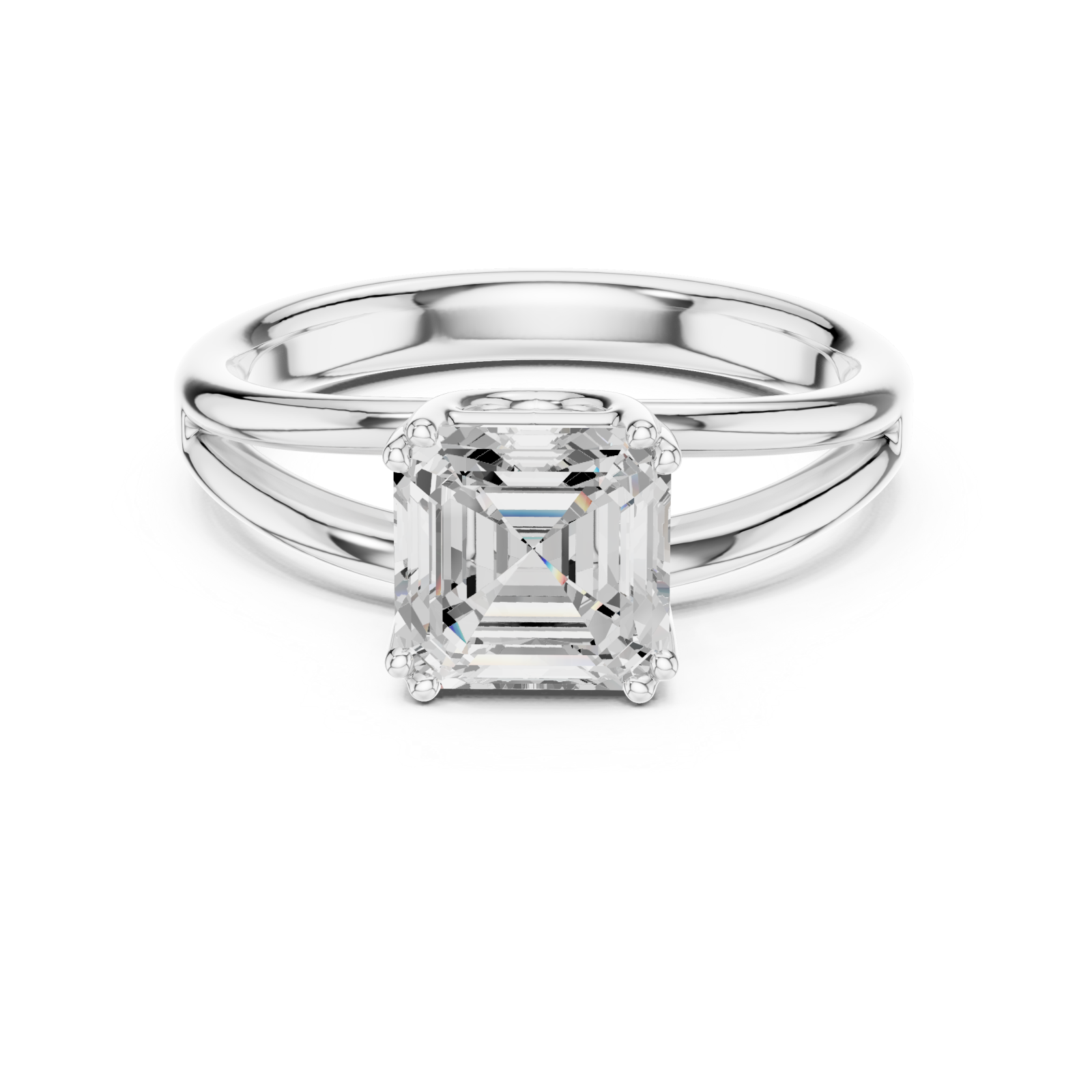  White Gold Heirloom Promise Solitaire Ring Front View