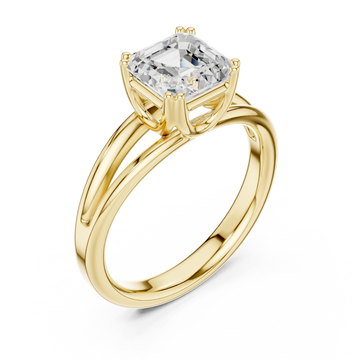 Gold Heirloom Promise Solitaire Ring Right View
