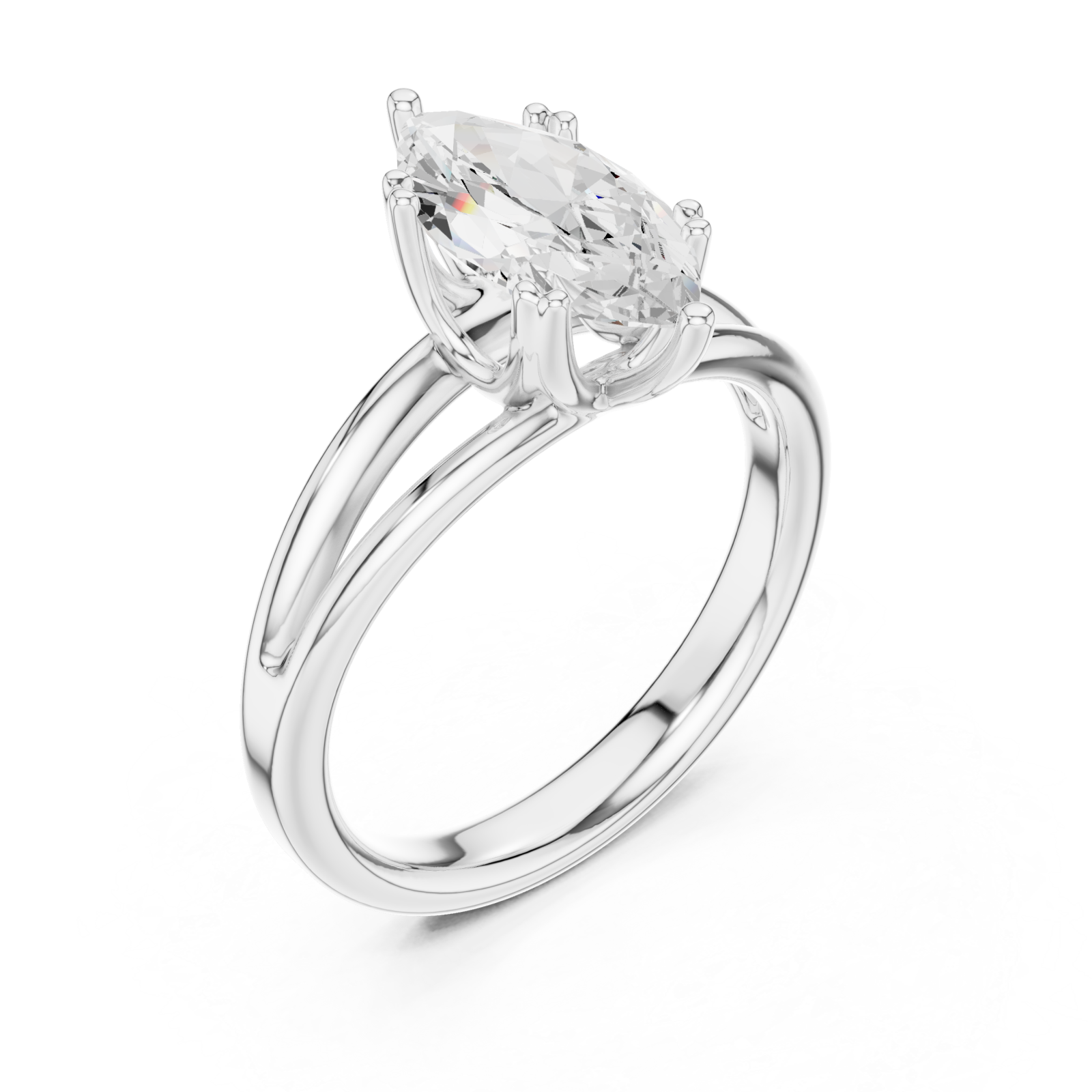  White Gold Radiance Whisper Embrace Bypass Ring Right View
