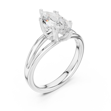  White Gold Radiance Whisper Embrace Bypass Ring Right View