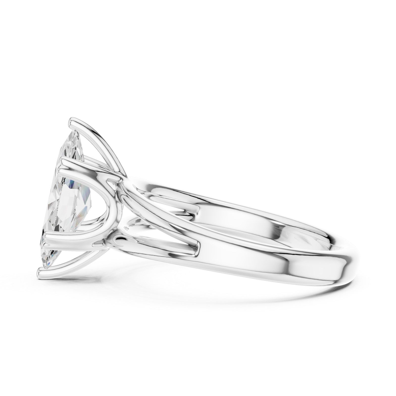  White Gold Radiance Whisper Embrace Bypass Ring Side View