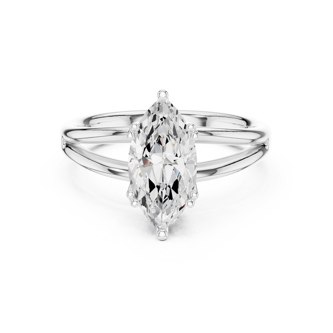  White Gold Radiance Whisper Embrace Bypass Ring Right View