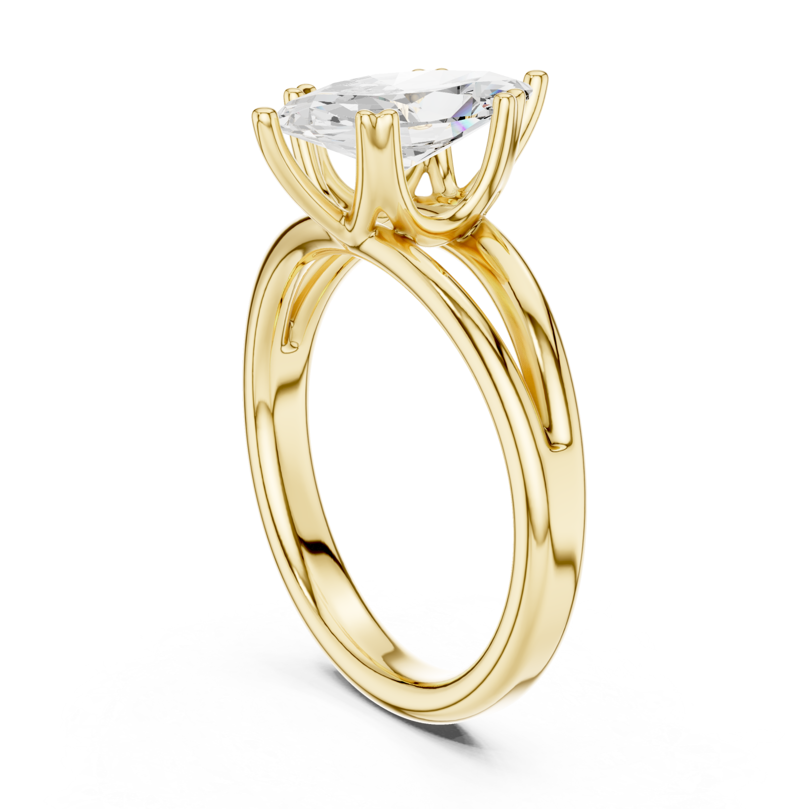  Gold Radiance Whisper Embrace Bypass Ring Left View