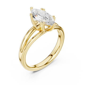 Gold Radiance Whisper Embrace Bypass Ring Right View
