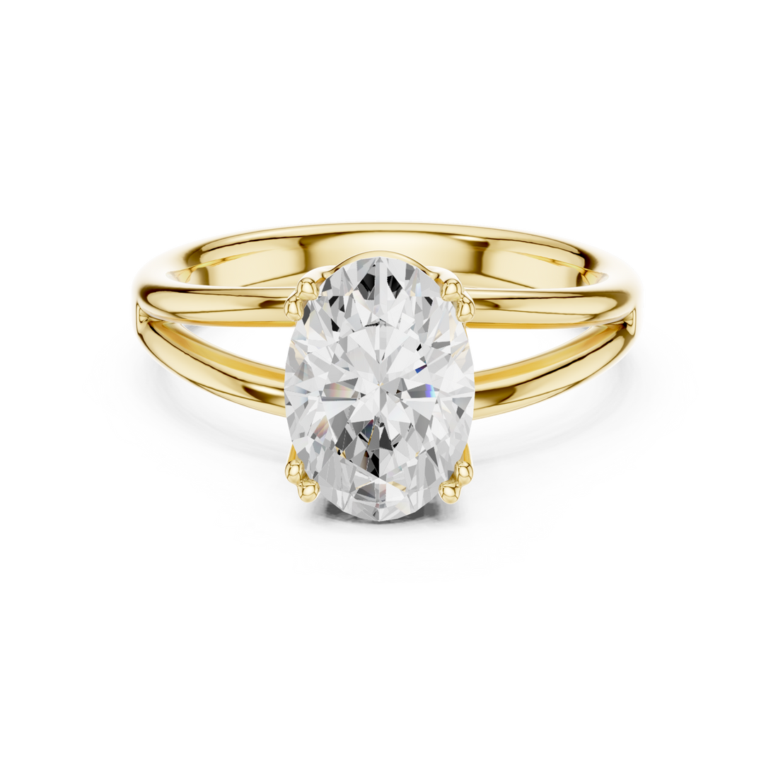 Gold Heartsong Oval Solitaire Ring Right View