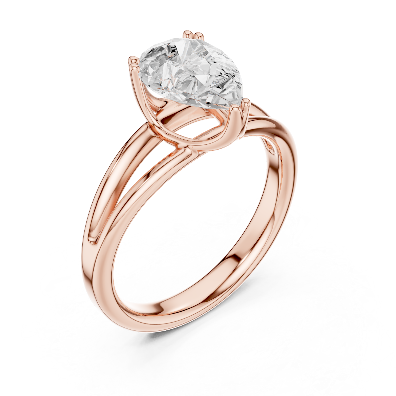  Rose Gold Eternal Crest Modern Band Ring Right View