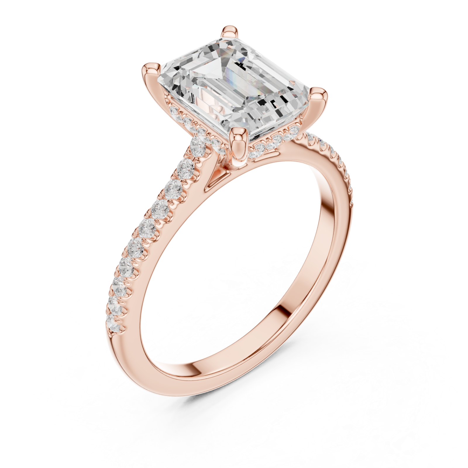  Rose Gold Solstice Reflection Eternity Band Ring Right View