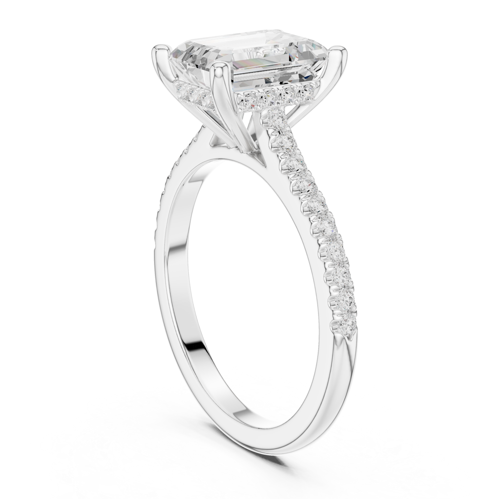  White Gold Solstice Reflection Eternity Band Ring Left View