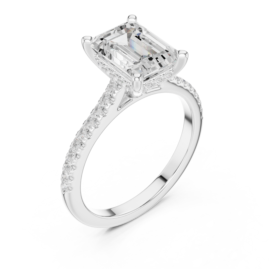  White Gold Solstice Reflection Eternity Band Ring Right View
