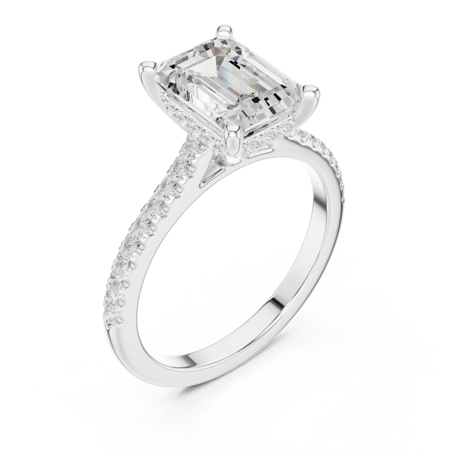 White Gold Solstice Reflection Eternity Band Ring Right View