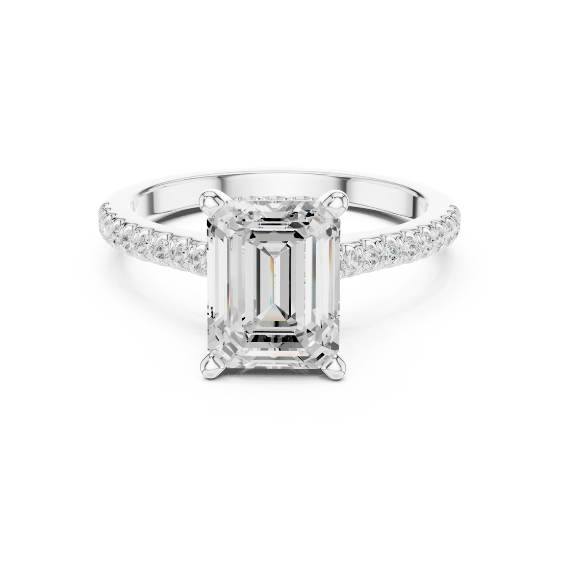  White Gold Solstice Reflection Eternity Band Ring Right View