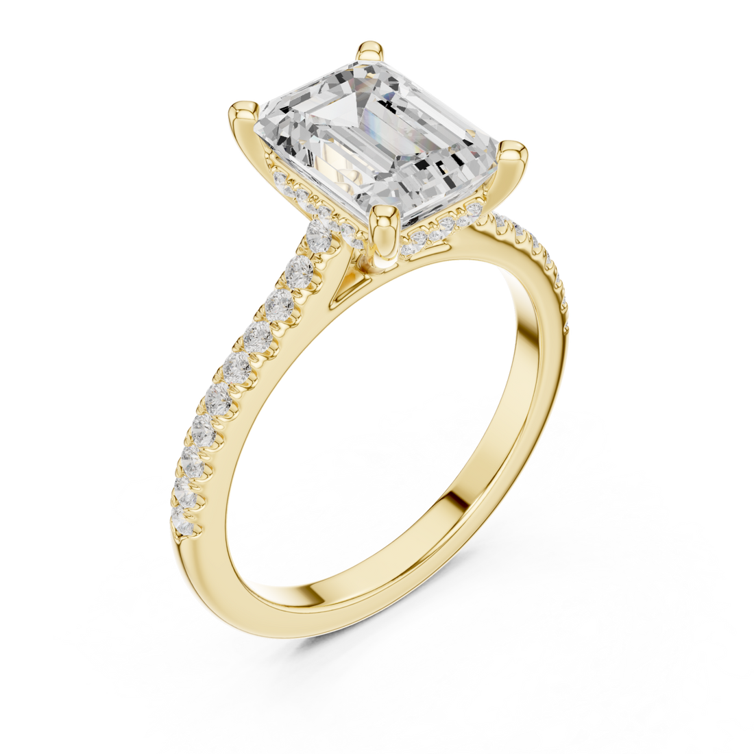 Gold Solstice Reflection Eternity Band Ring Right View