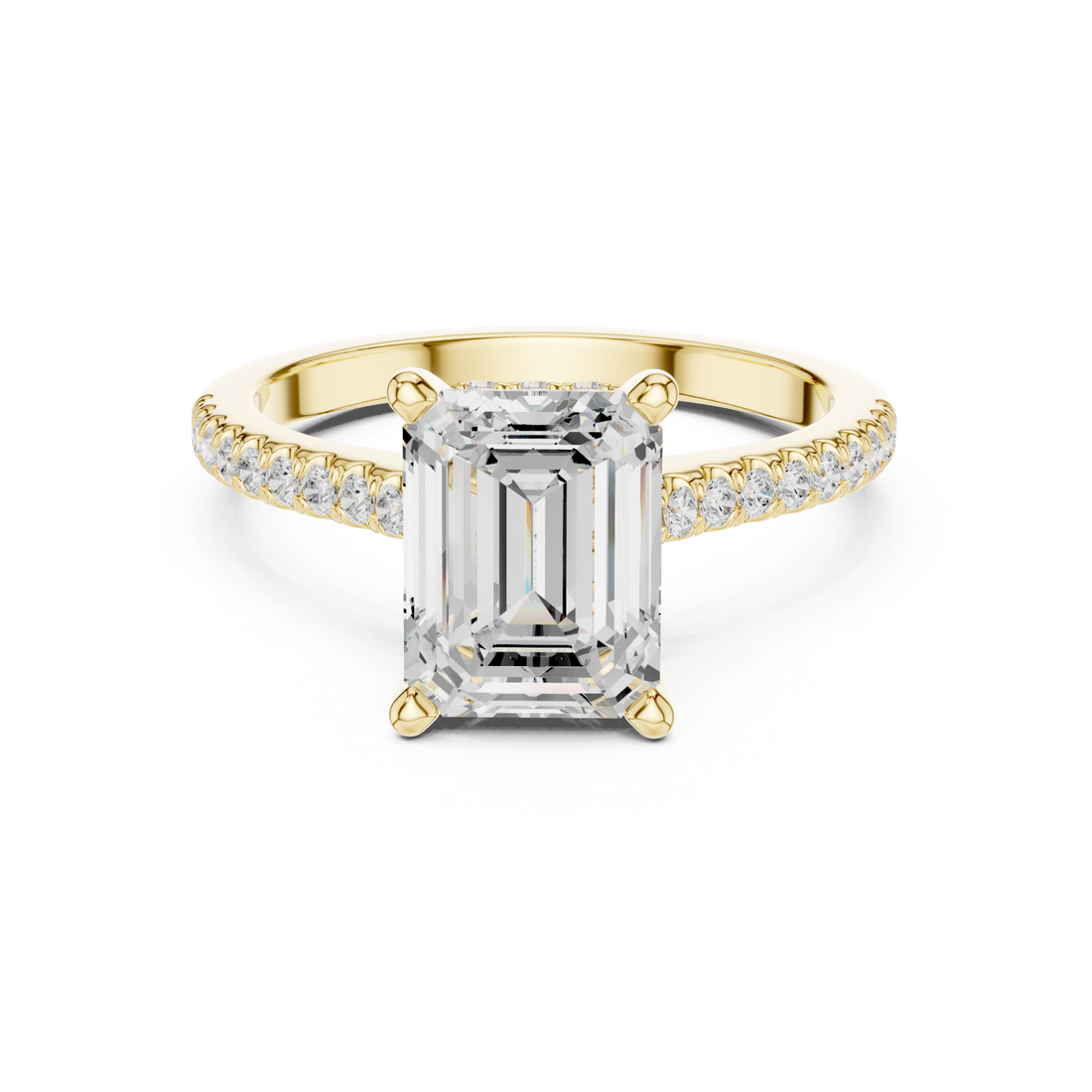 Gold Solstice Reflection Eternity Band Ring Right View