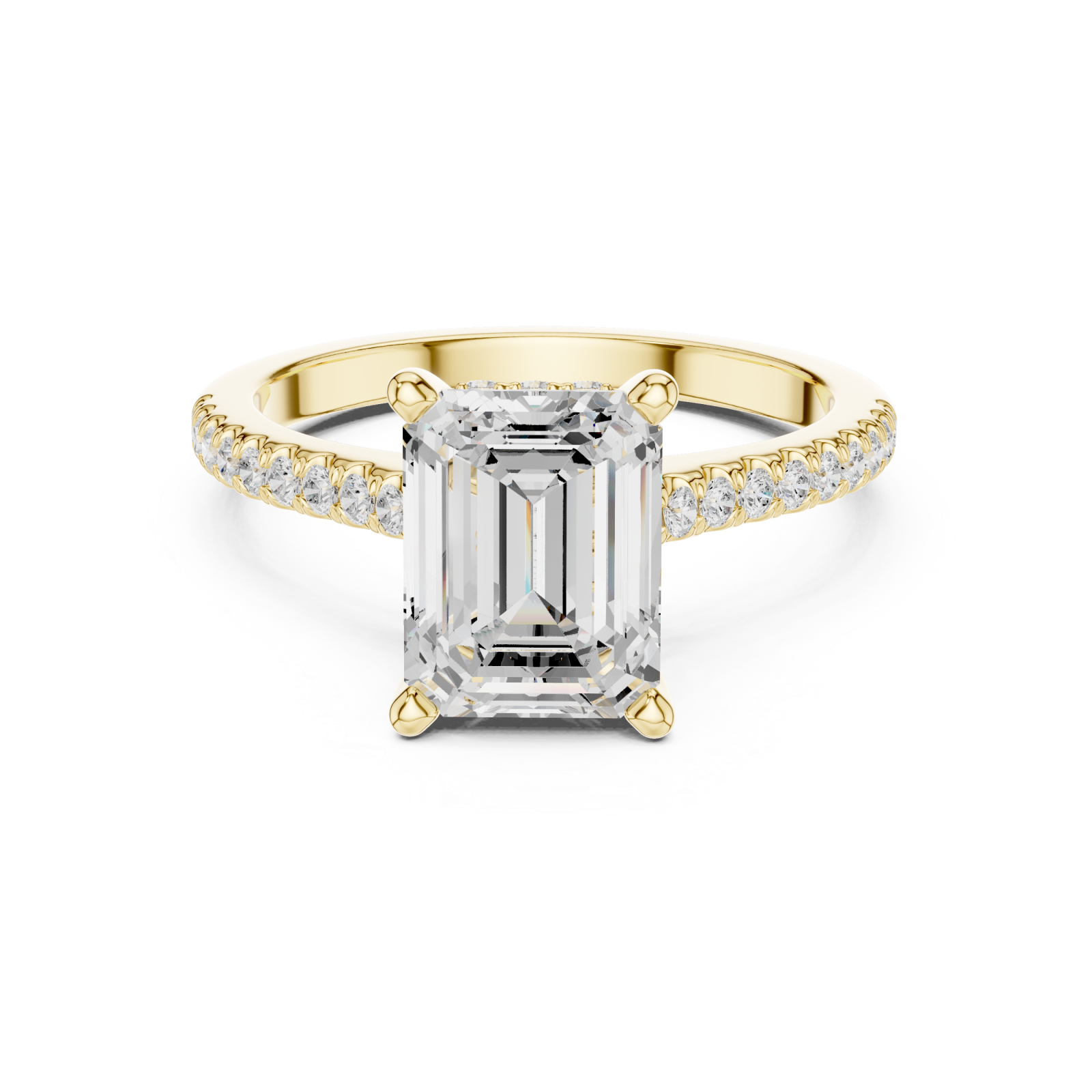  Gold Solstice Reflection Eternity Band Ring Front View