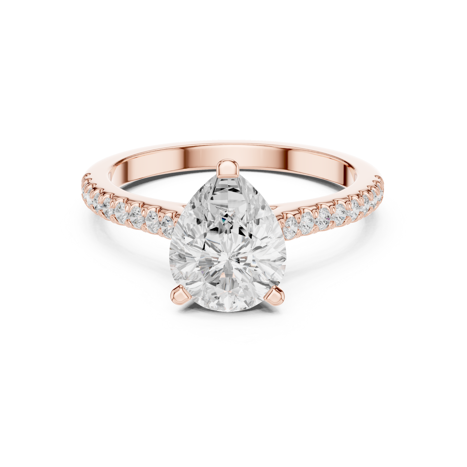  Rose Gold Eternal Promise Radiance Classic Engagement Ring Front View