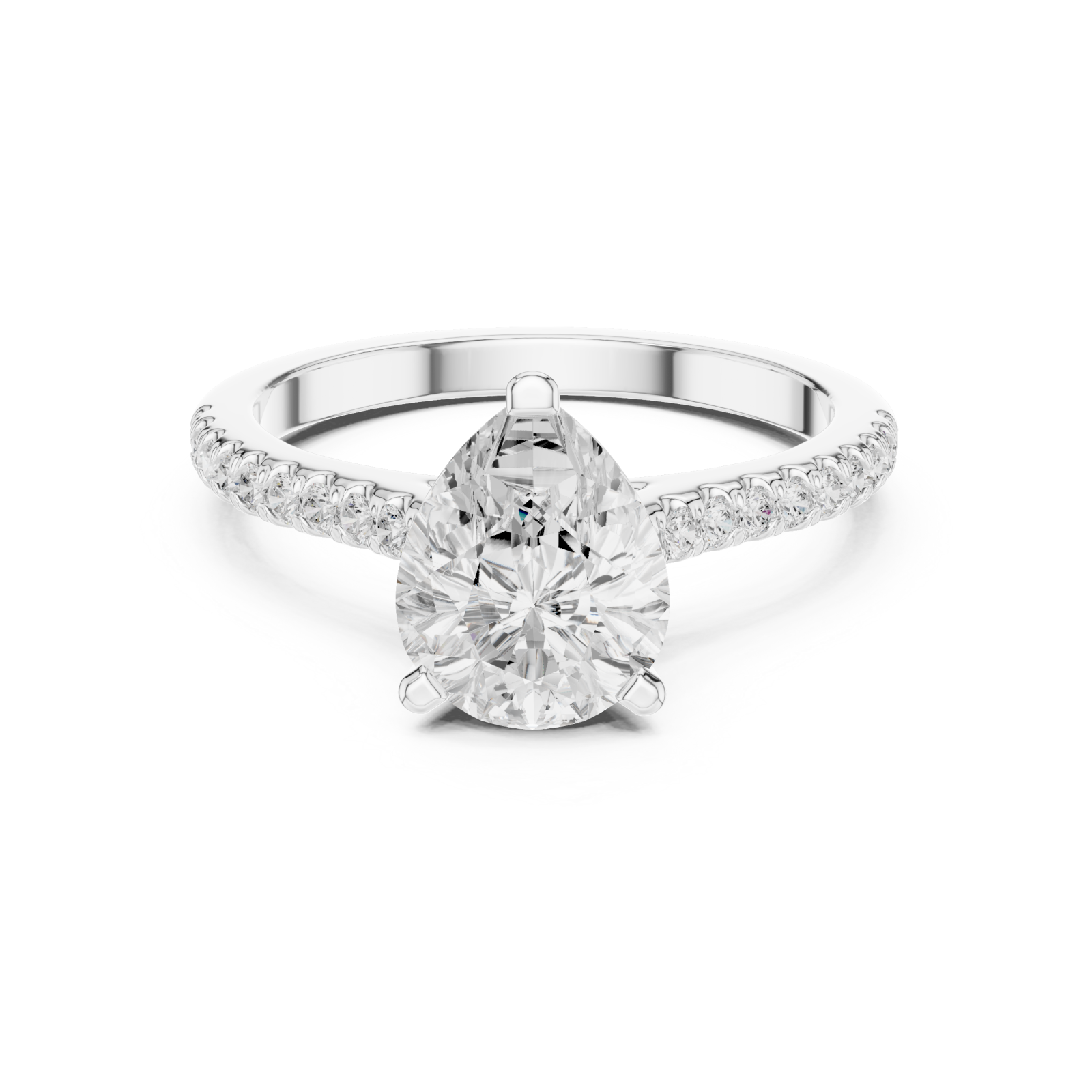  White Gold Eternal Promise Radiance Classic Engagement Ring Front View
