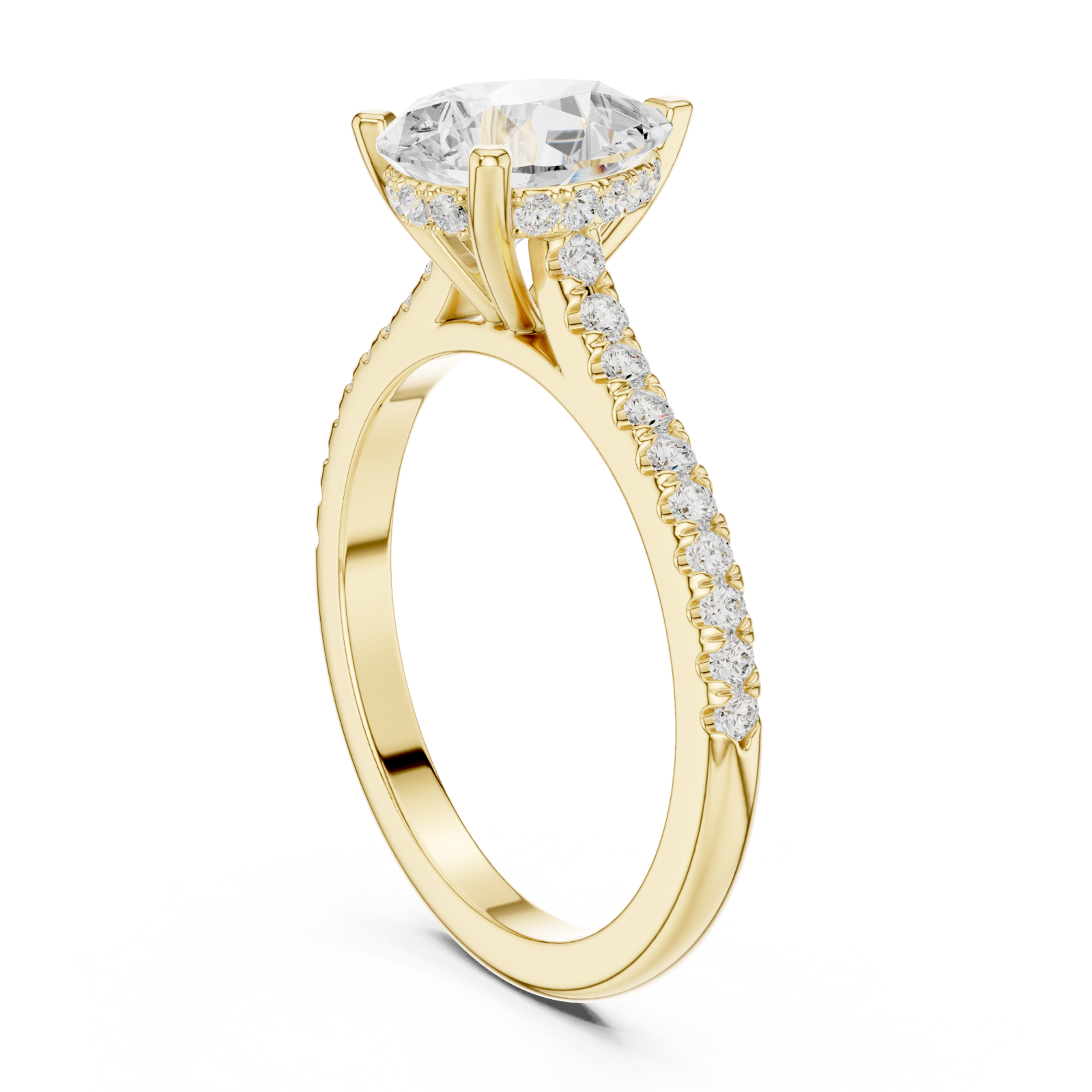  Gold Eternal Promise Radiance Classic Engagement Ring Left View
