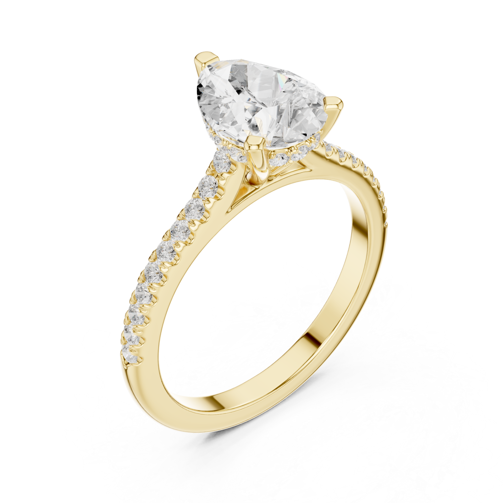 Gold Eternal Promise Radiance Classic Engagement Ring Right View