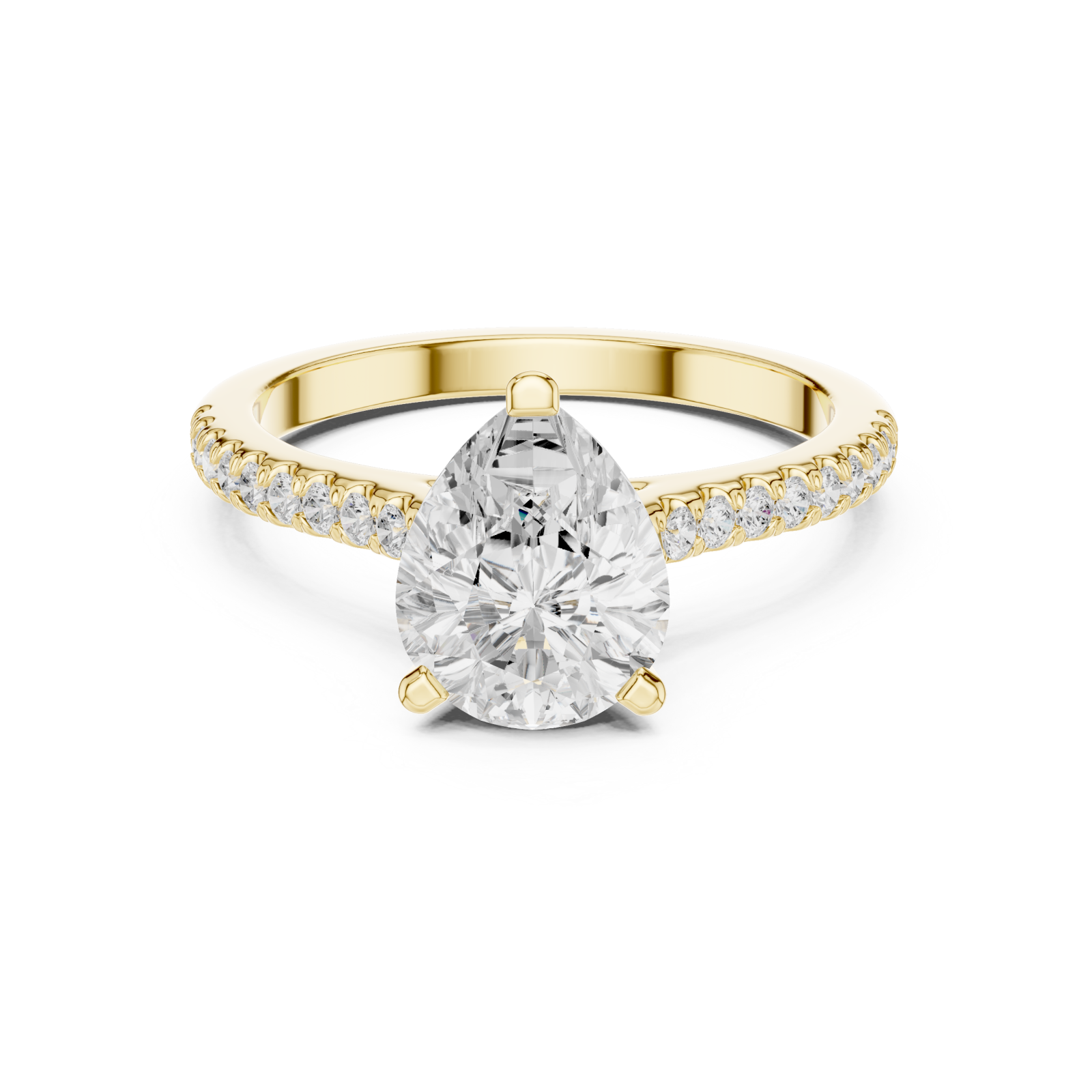  Gold Eternal Promise Radiance Classic Engagement Ring Front View