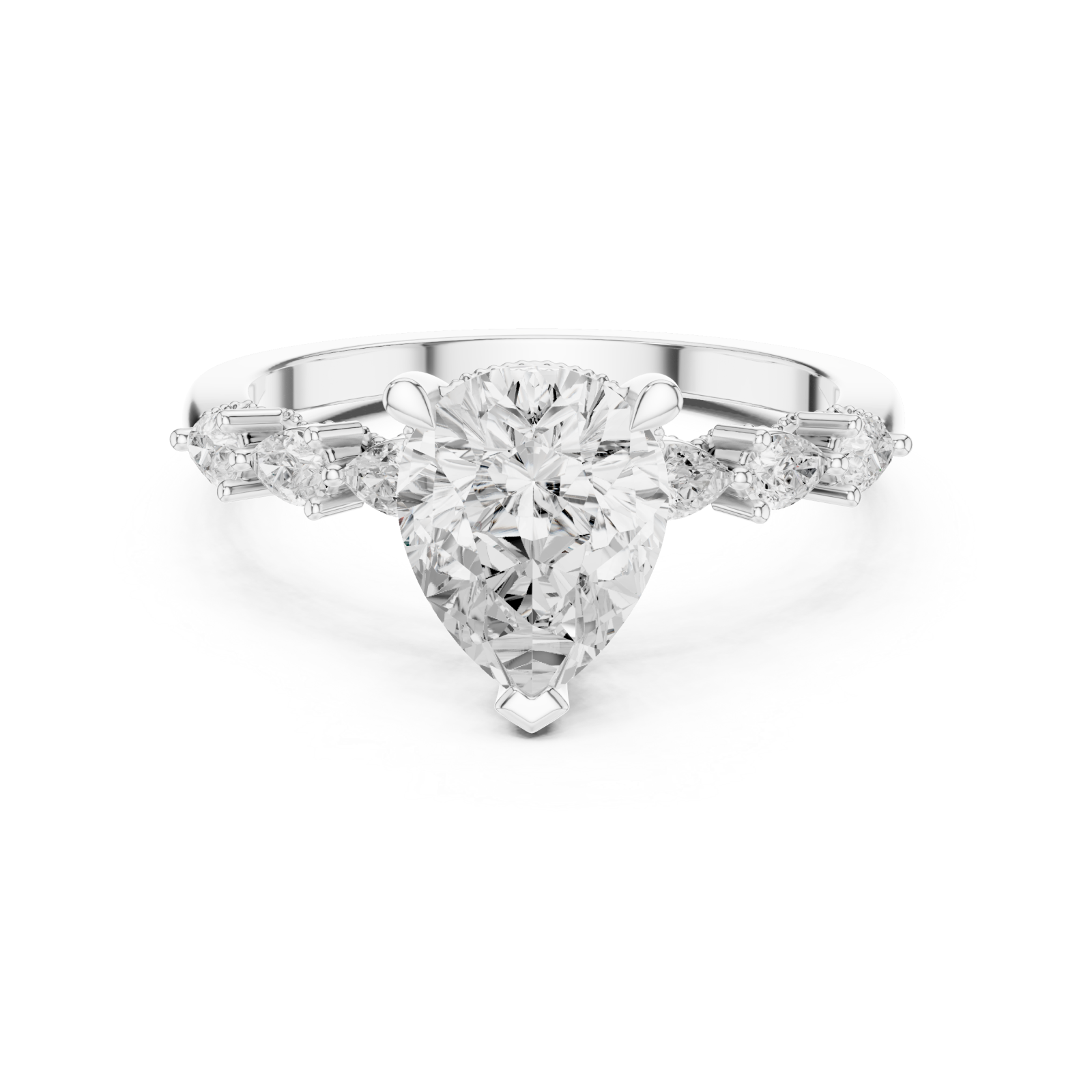  White Gold Allure Bound Promise Statement Band Front View