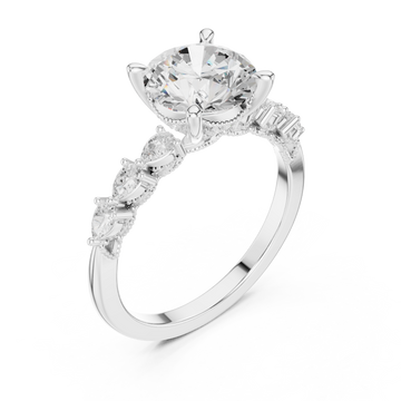  White Gold Opulent Mirage Engagement Ring Right View