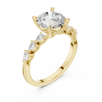 Gold Opulent Mirage Engagement Ring Right View