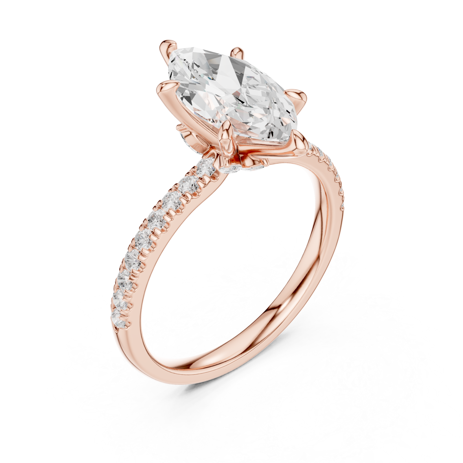  Rose Gold Infinite Grace Embrace Solitaire Right View