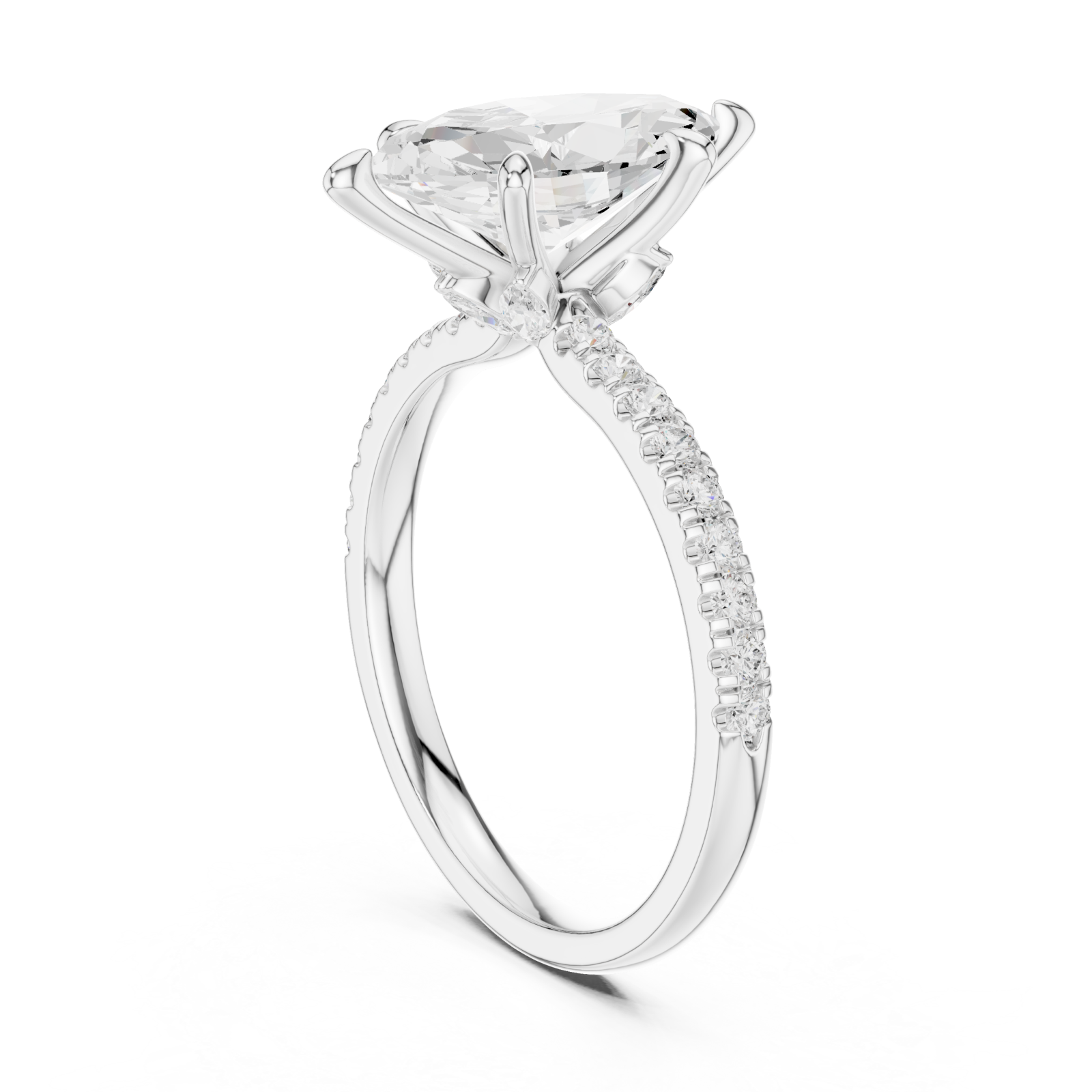  White Gold Infinite Grace Embrace Solitaire Left View
