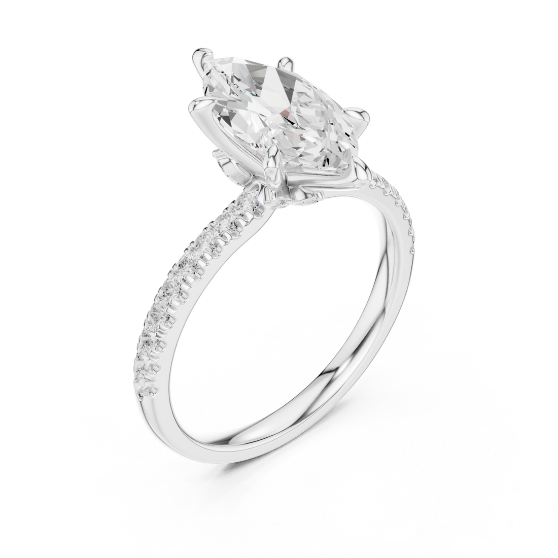  White Gold Infinite Grace Embrace Solitaire Right View