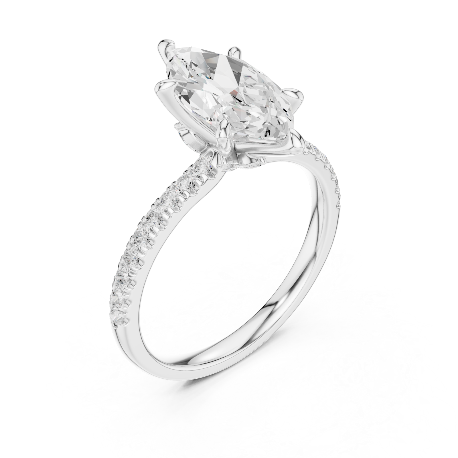 White Gold Infinite Grace Embrace Solitaire Right View