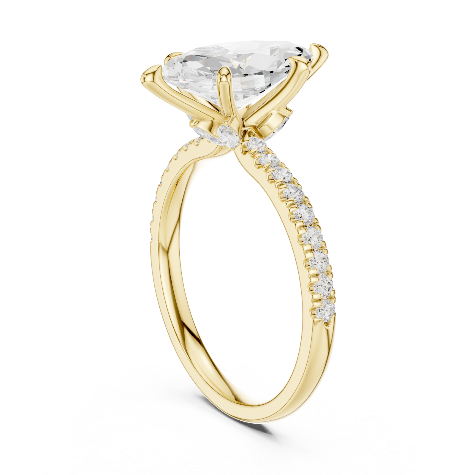  Gold Infinite Grace Embrace Solitaire Left View