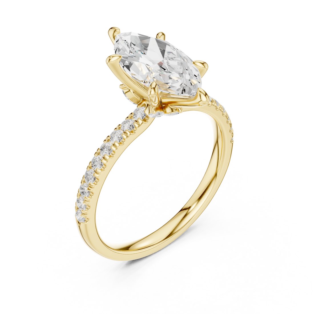 Gold Infinite Grace Embrace Solitaire Right View