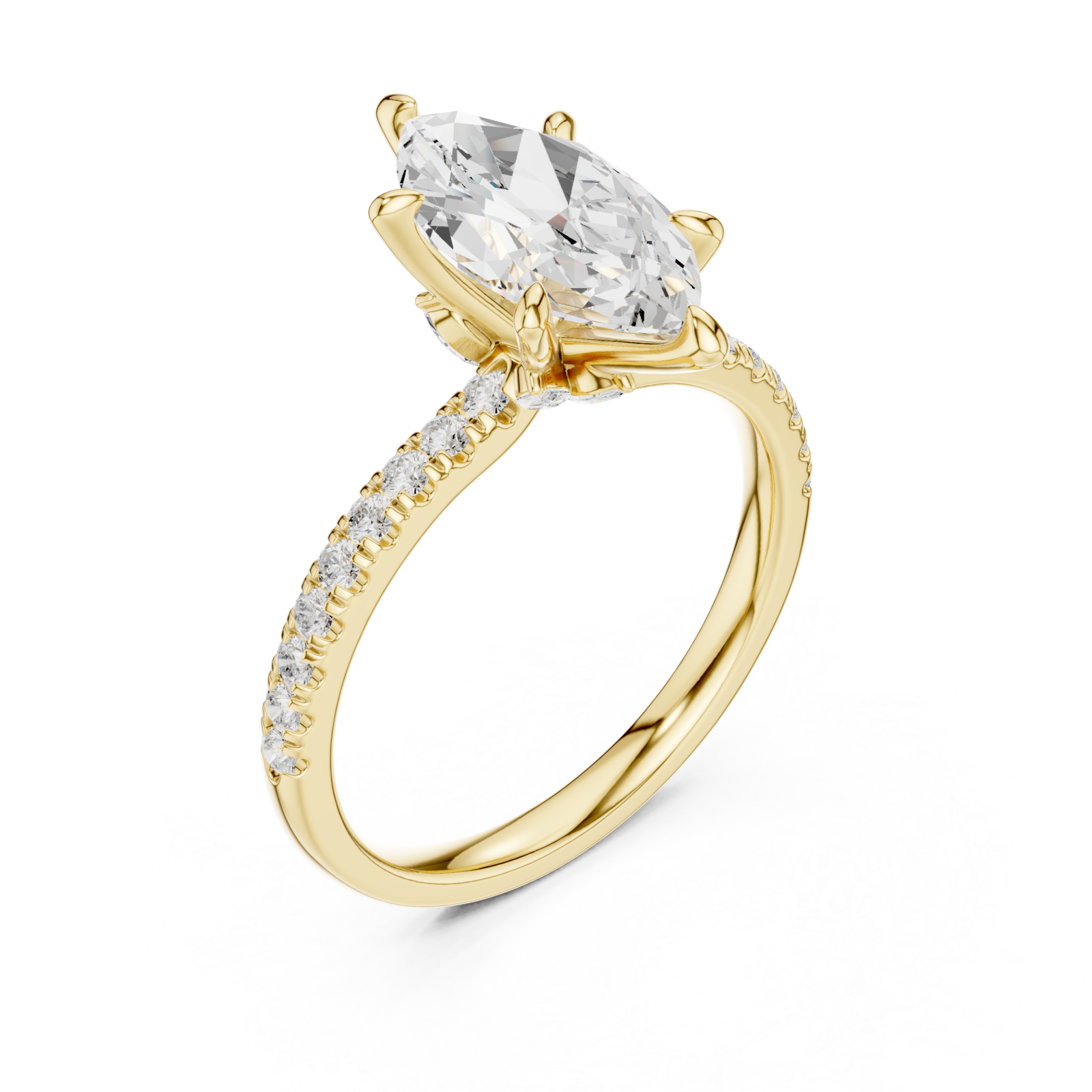 Gold Infinite Grace Embrace Solitaire Right View