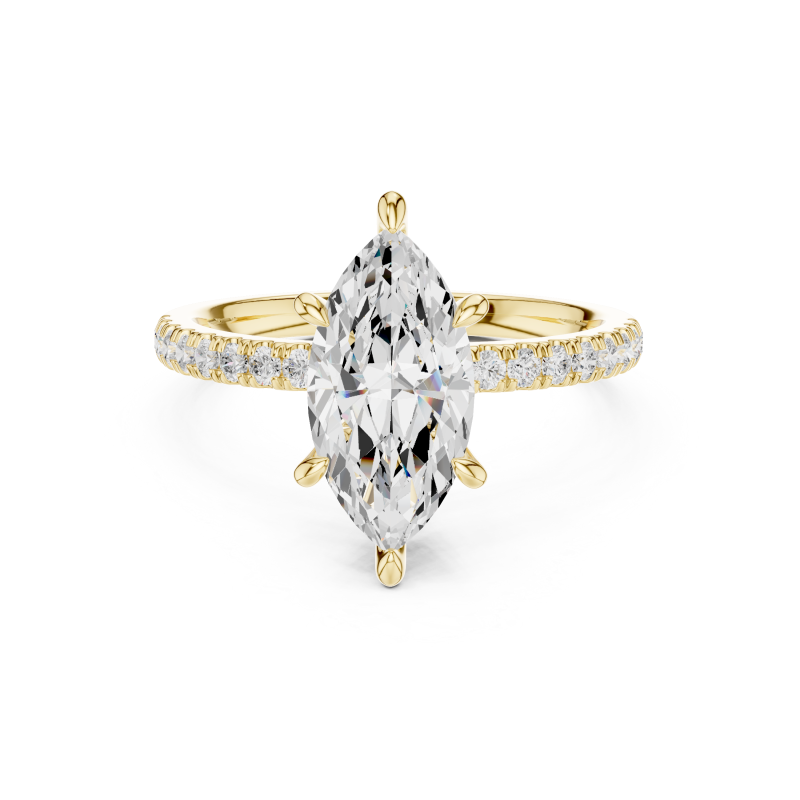  Gold Infinite Grace Embrace Solitaire Front View