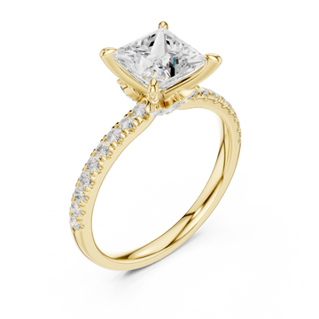 Gold Enchanted Velvet Luxe Whisper Band Ring Right View
