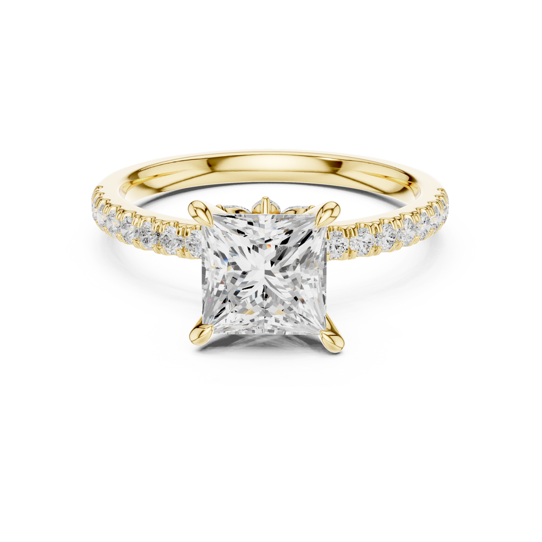 Gold Enchanted Velvet Luxe Whisper Band Ring Right View