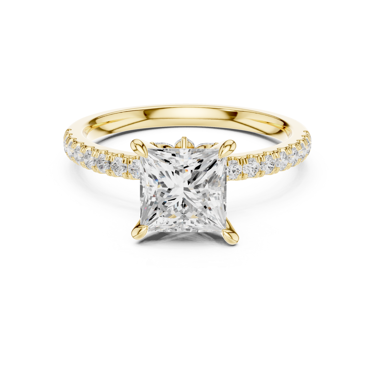  Gold Enchanted Velvet Luxe Whisper Band Ring Front View
