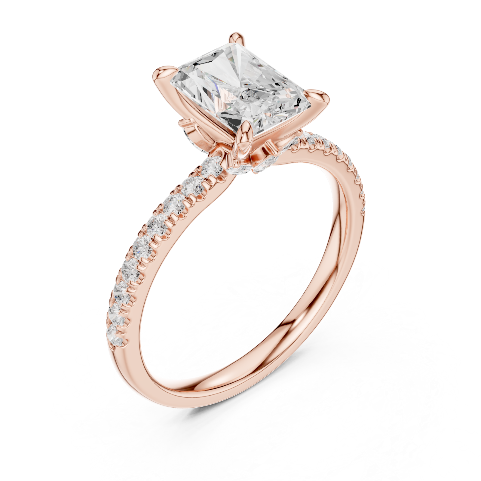 Rose Gold Grandeur Promise Solitaire Anniversary Ring Right View