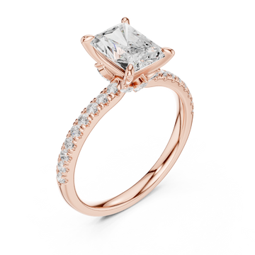  Rose Gold Grandeur Promise Solitaire Anniversary Ring Right View