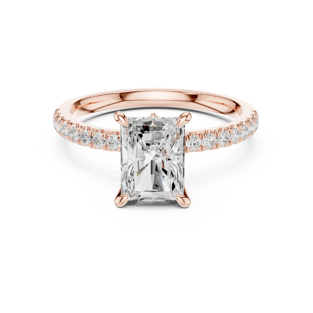  Rose Gold Grandeur Promise Solitaire Anniversary Ring Right View