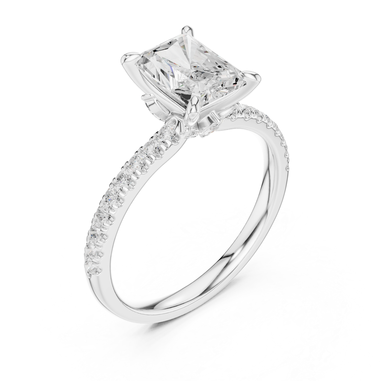  White Gold Grandeur Promise Solitaire Anniversary Ring Right View
